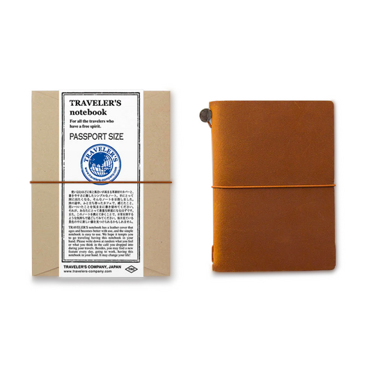 TRAVELER'S Notebook Passport Size Starter Kit - Camel