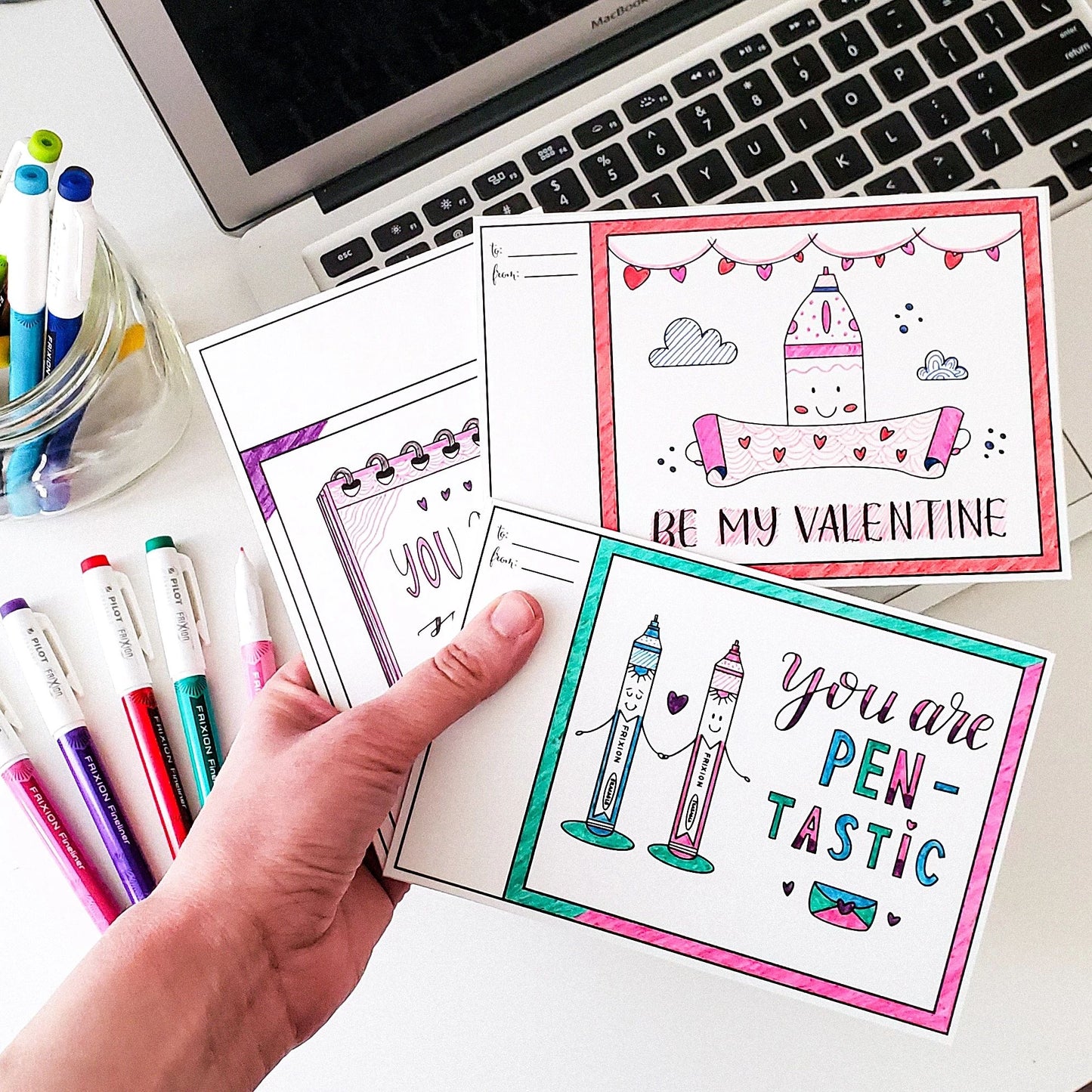 Pilot FriXion Fineliner Erasable Marker Pen - Pink