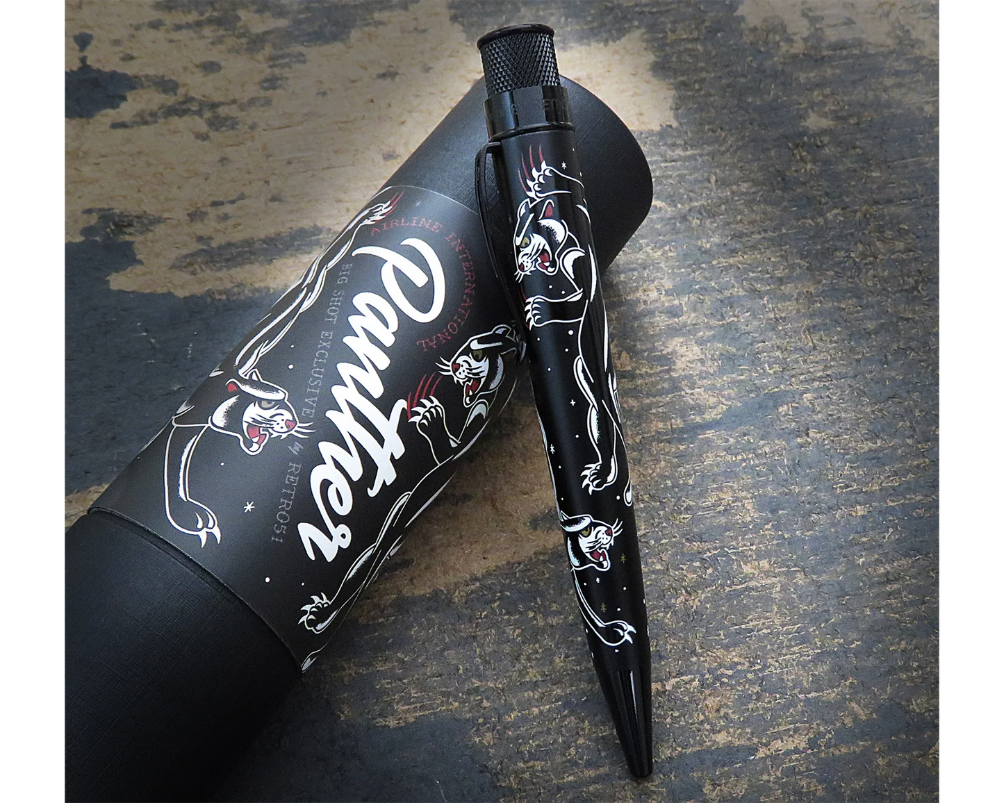 Retro 51 Collection Rollerball - Panther (Airline International Exclusive) - Open Tube