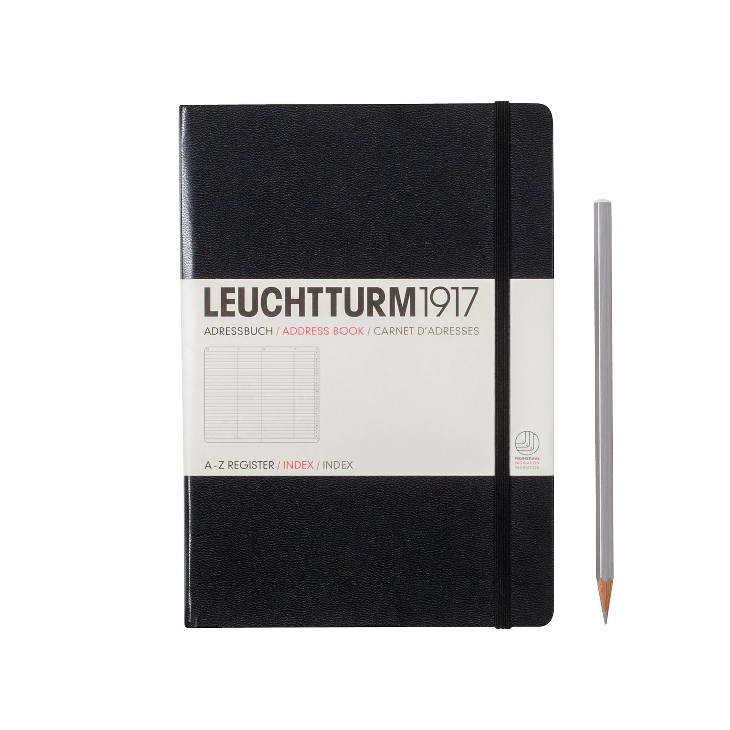 Leuchtturm1917 A5 Medium Hardcover Address Book - Black