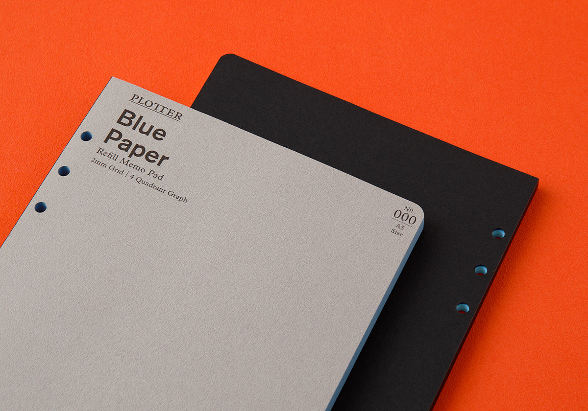 PLOTTER Refill Blue Paper 2mm Grid Quadrant Graph (80 sheets) - A5 Size