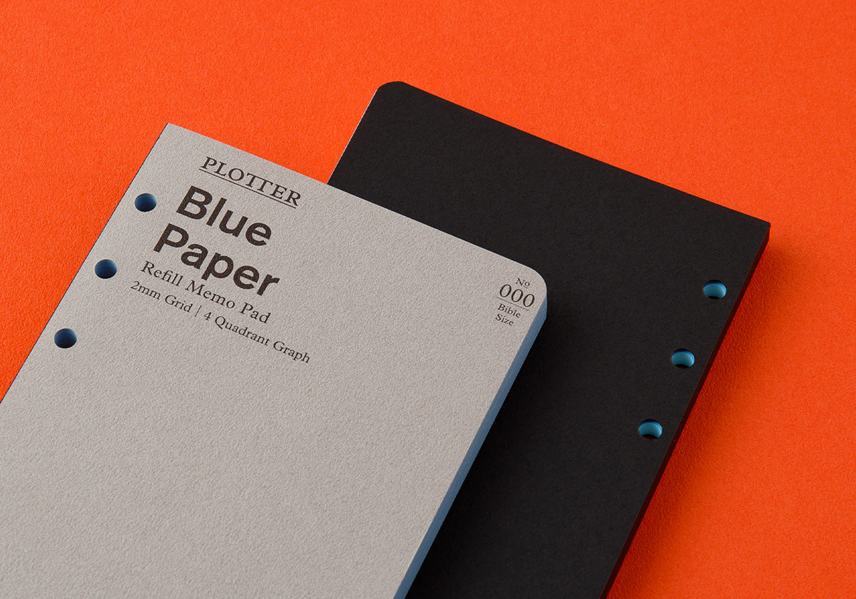 PLOTTER Refill Blue Paper 2mm Grid Quadrant Graph (80 sheets) - Bible Size