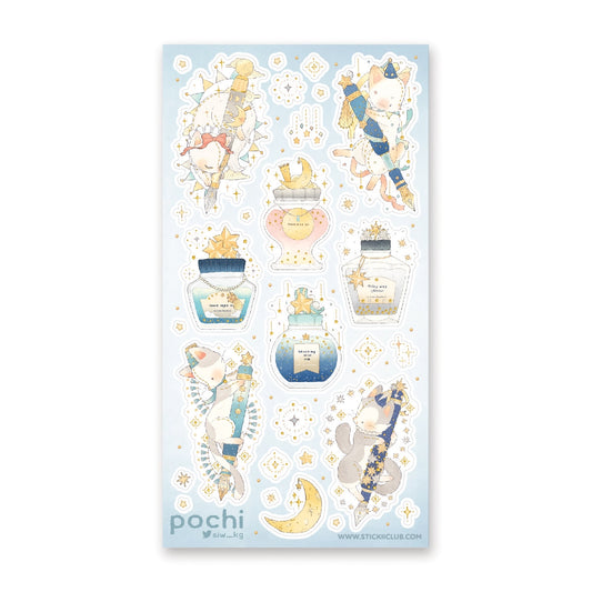 Faire Stickii Sticker Sheet - Starry Fountain Pen