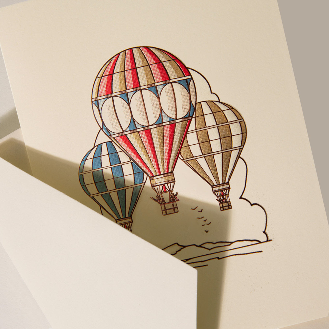 Crane Hot Air Balloons Note (10 ea)