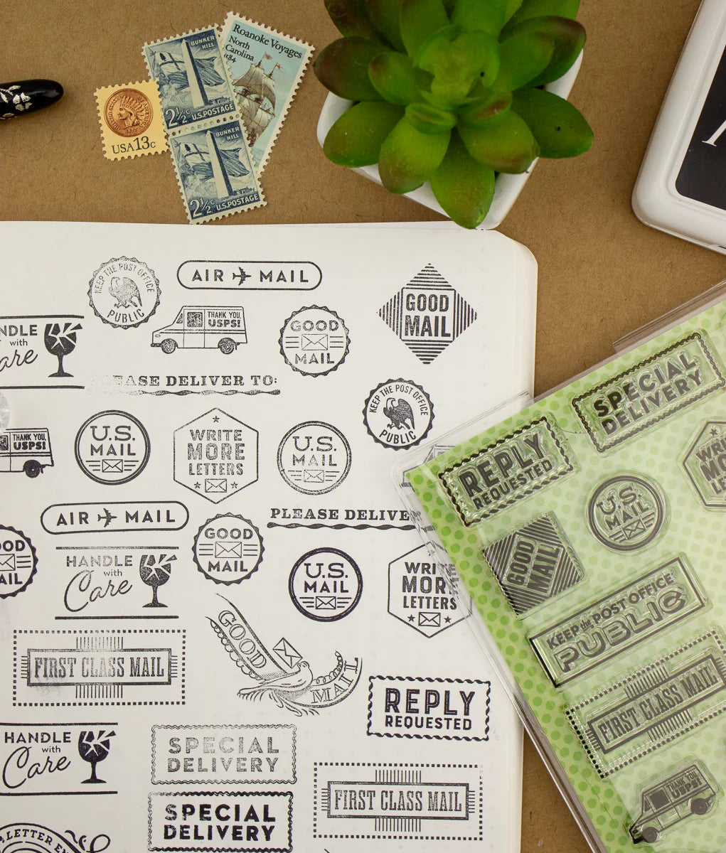 Well Appointed Desk Clear Stamp Set - Stay Posted (15 Stamp Designs)