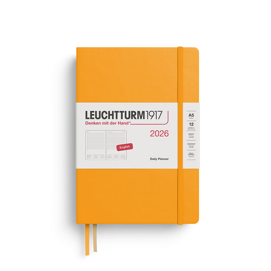Leuchtturm1917 2026 A5 Medium Hardcover Daily Planner - Rising Sun