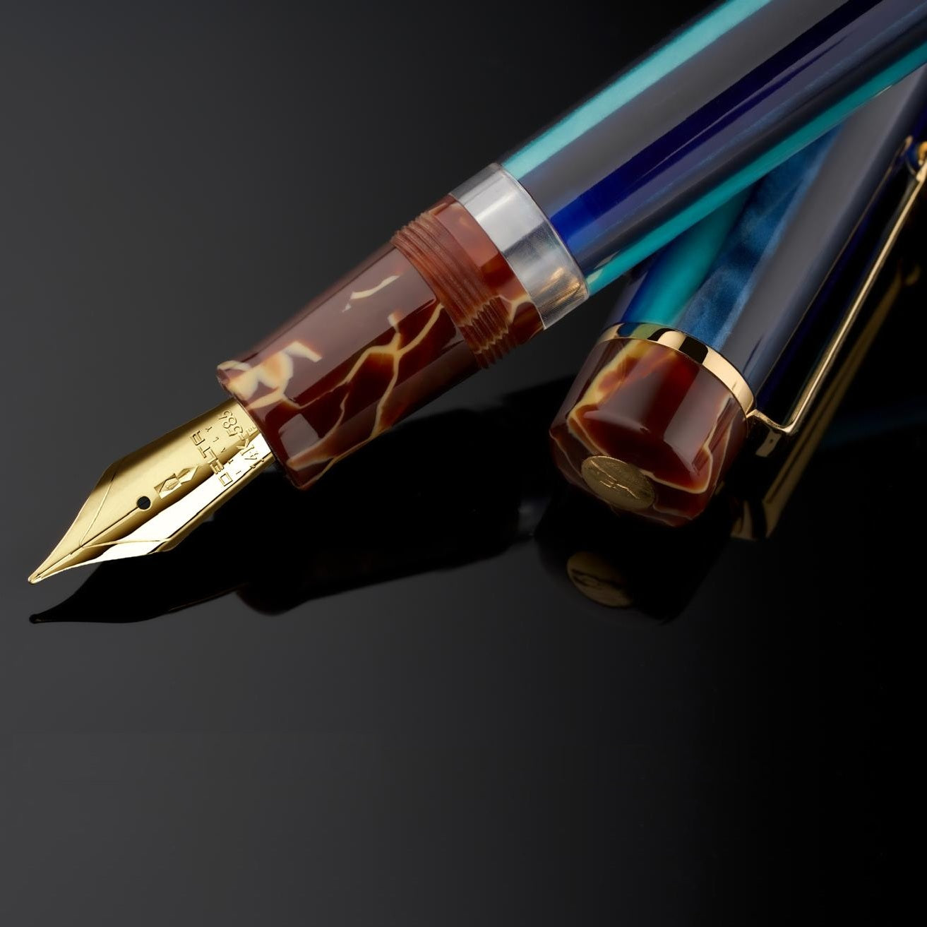 Delta Four Rings Collection 14K Fountain Pen - Lago di Como (Limited Edition)