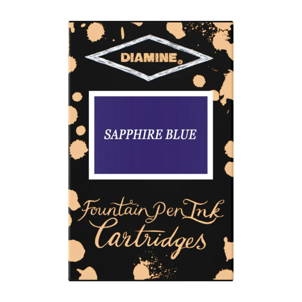 Diamine Sapphire Blue Ink Cartridges (Set of 18)