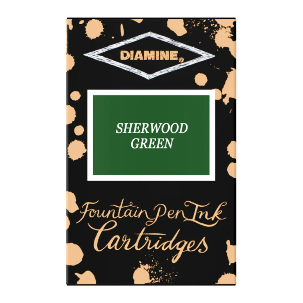 Diamine Sherwood Green Ink Cartridges (Set of 18)