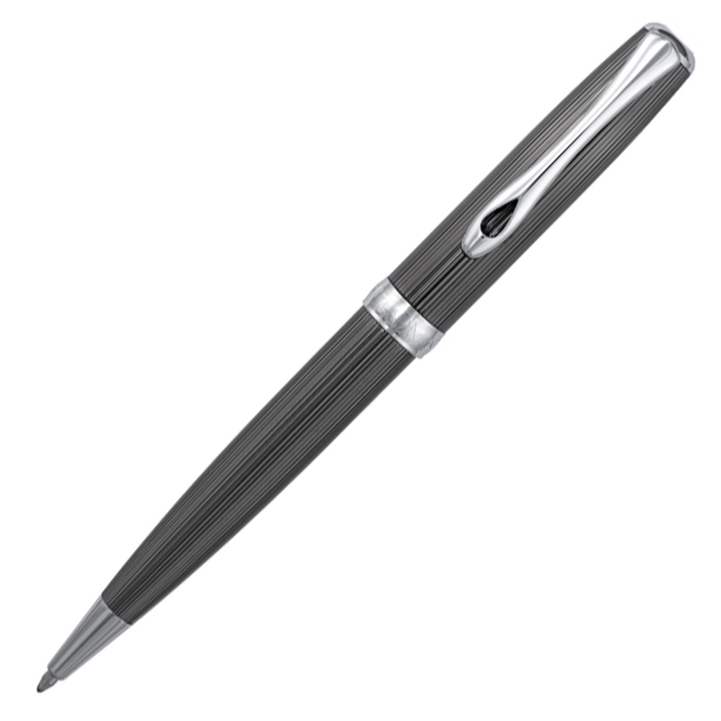 Diplomat Excellence A2 Ballpoint - Guilloche Black with Chrome Trim