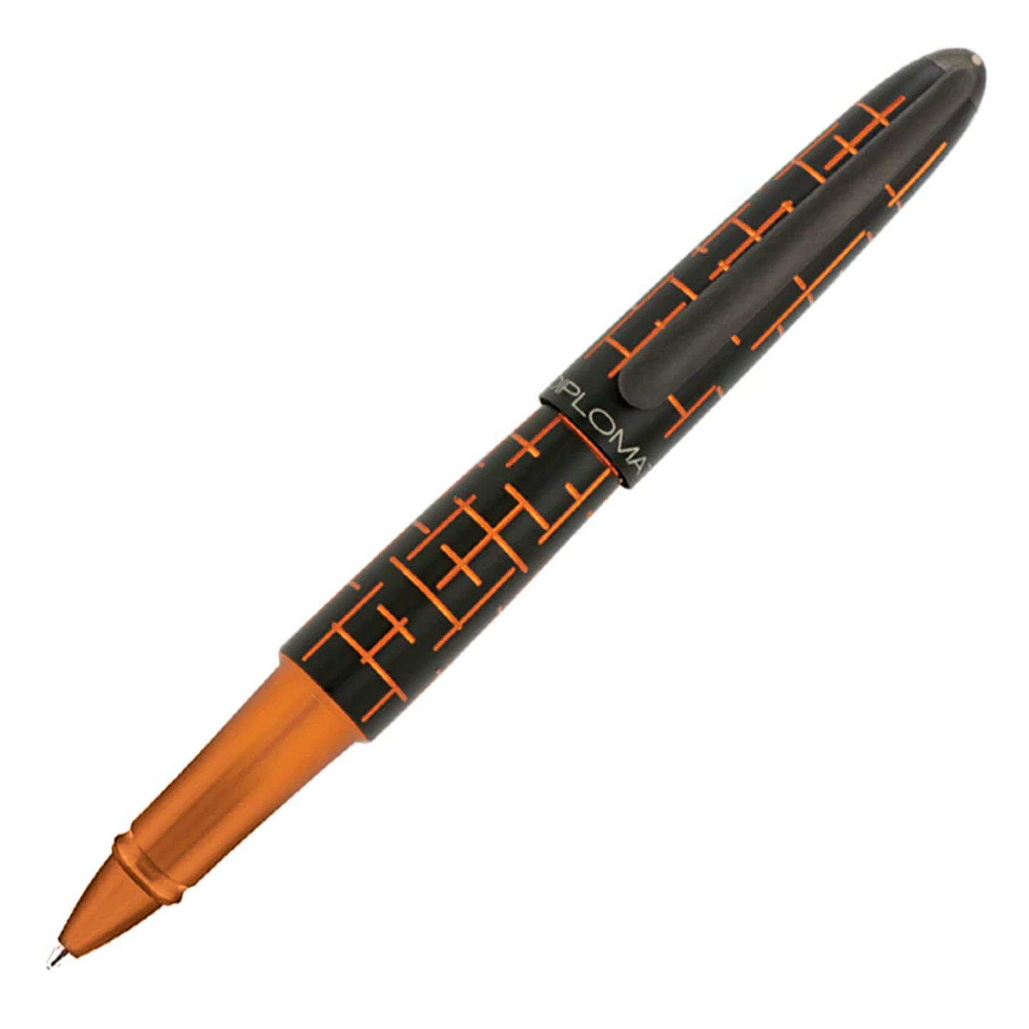 Diplomat Elox Matrix Rollerball - Black Orange