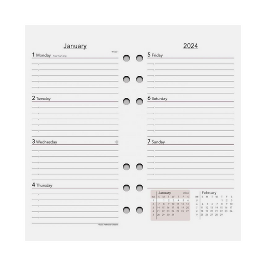 Scully 2024 6 Ring Weekly Refill (3 3/4 x 6 3/4)