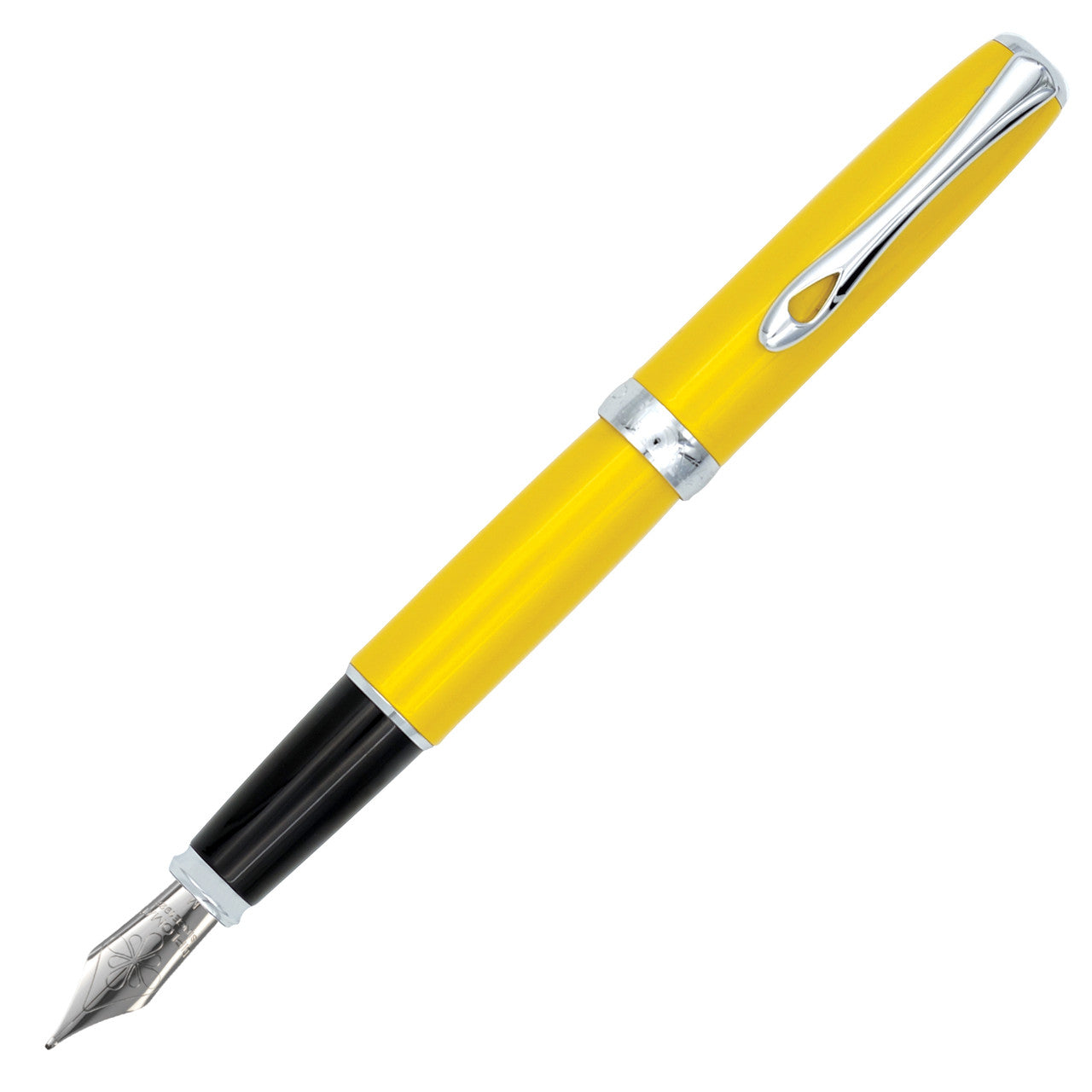 Diplomat Excellence A2 Fountain Pen - Yellow with Chrome Trim
