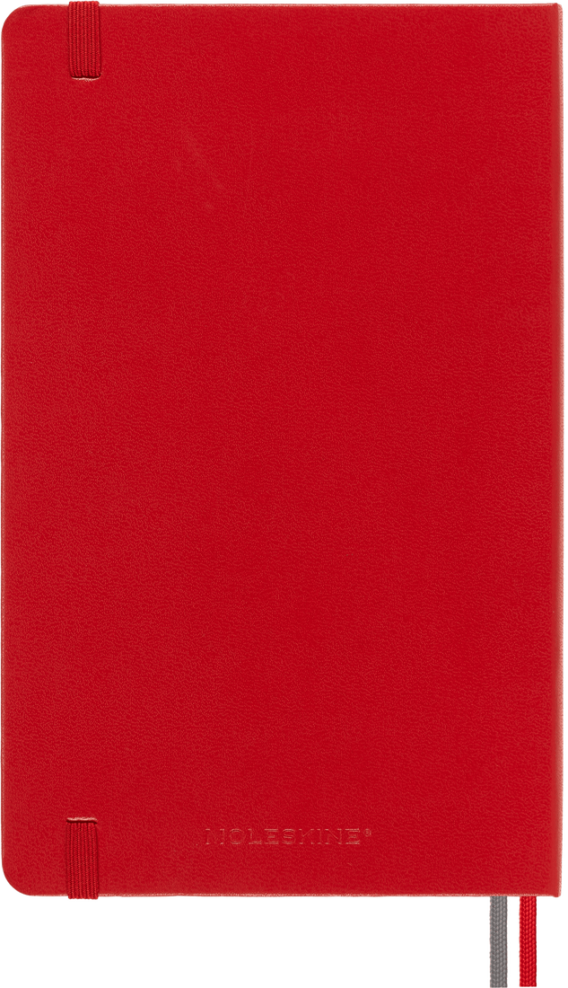 Moleskine Large Hardcover Classic Expanded Ruled Notebook - Scarlet Red