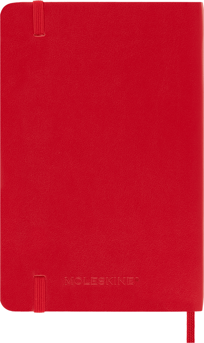 Moleskine Classic Colored Pocket Softcover Plain Notebook - Scarlet Red