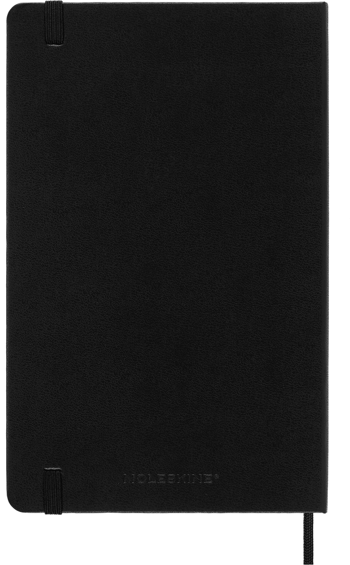 Moleskine Large Hardcover Classic Ruled Notebook - Black
