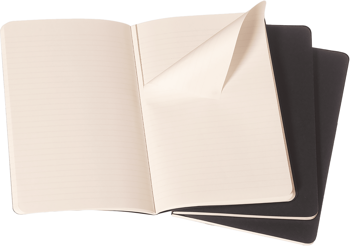 Moleskine Large Softcover Cahier Ruled Journal - Black (Set of 3)