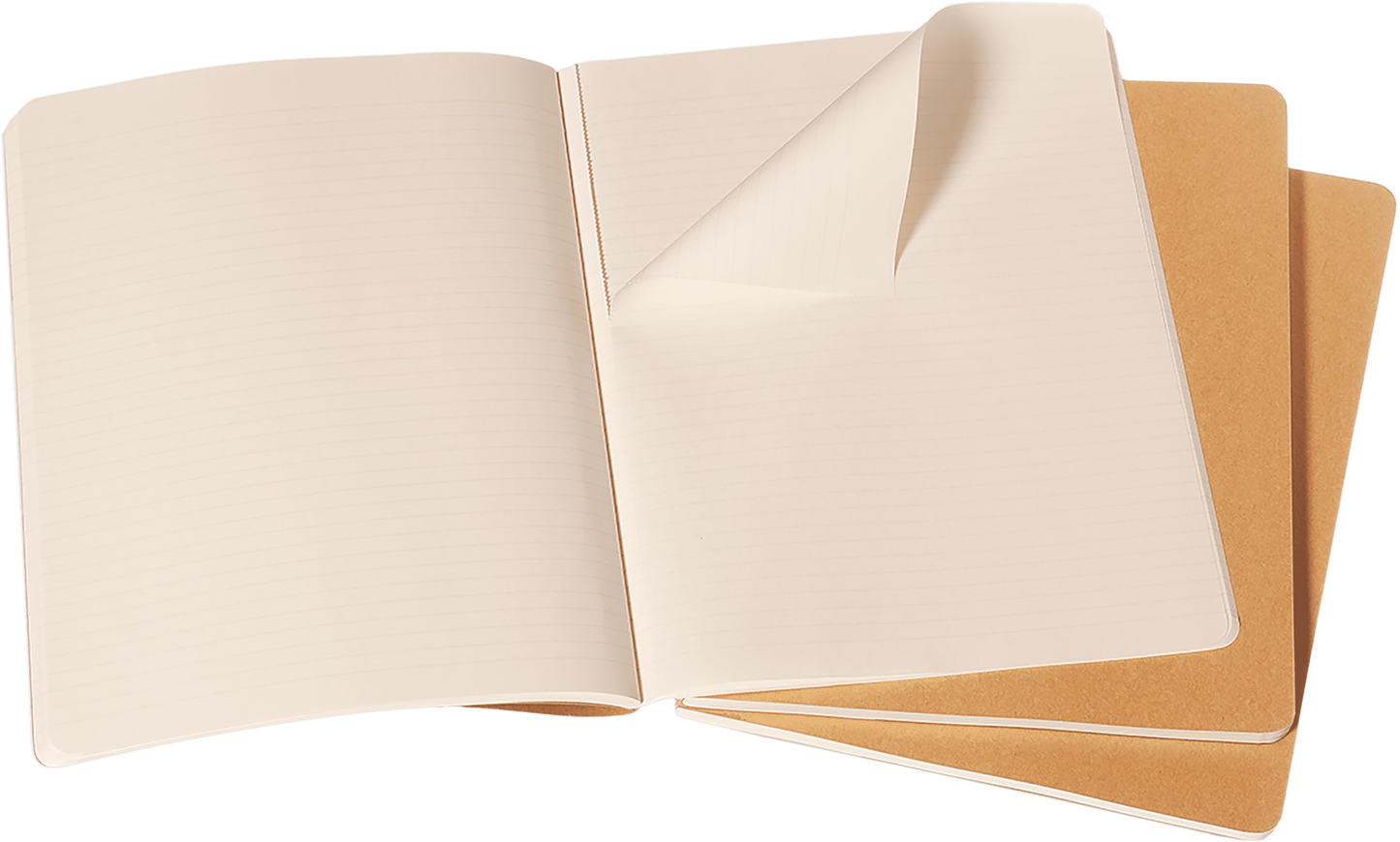 Moleskine XL Softcover Cahier Ruled Journal - Kraft Brown (Set of 3)