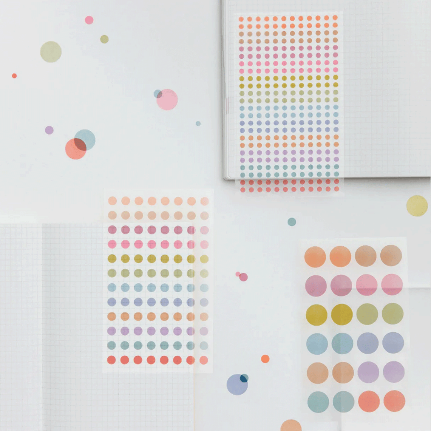 Hobonichi TSUKI no IRO Transparent Dot Stickers (6mm)