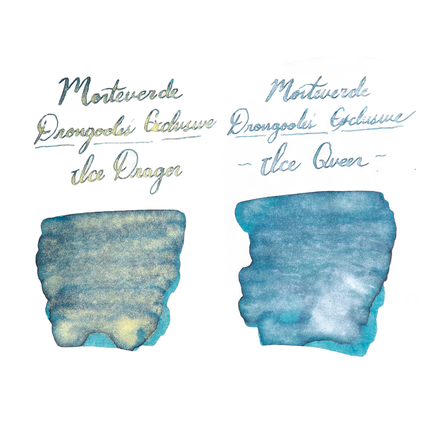 Monteverde 3-Piece Bottled Ink & Fountain Pen Flush Set (30ml) - Ice Queen & Ice Dragon (Dromgoole's Exclusive)