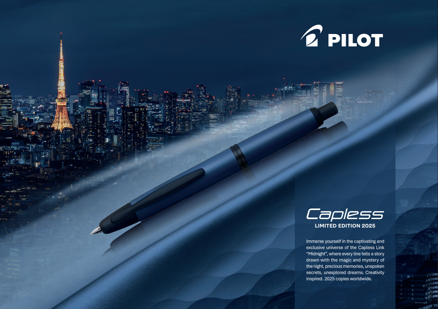 Pilot Vanishing Point Fountain Pen - 2025 Link Midnight (Limited Edition)