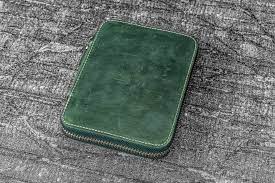 Galen Leather 14 Slot Collector Pen Case for Kaweco Pens - Crazy Horse Forest Green