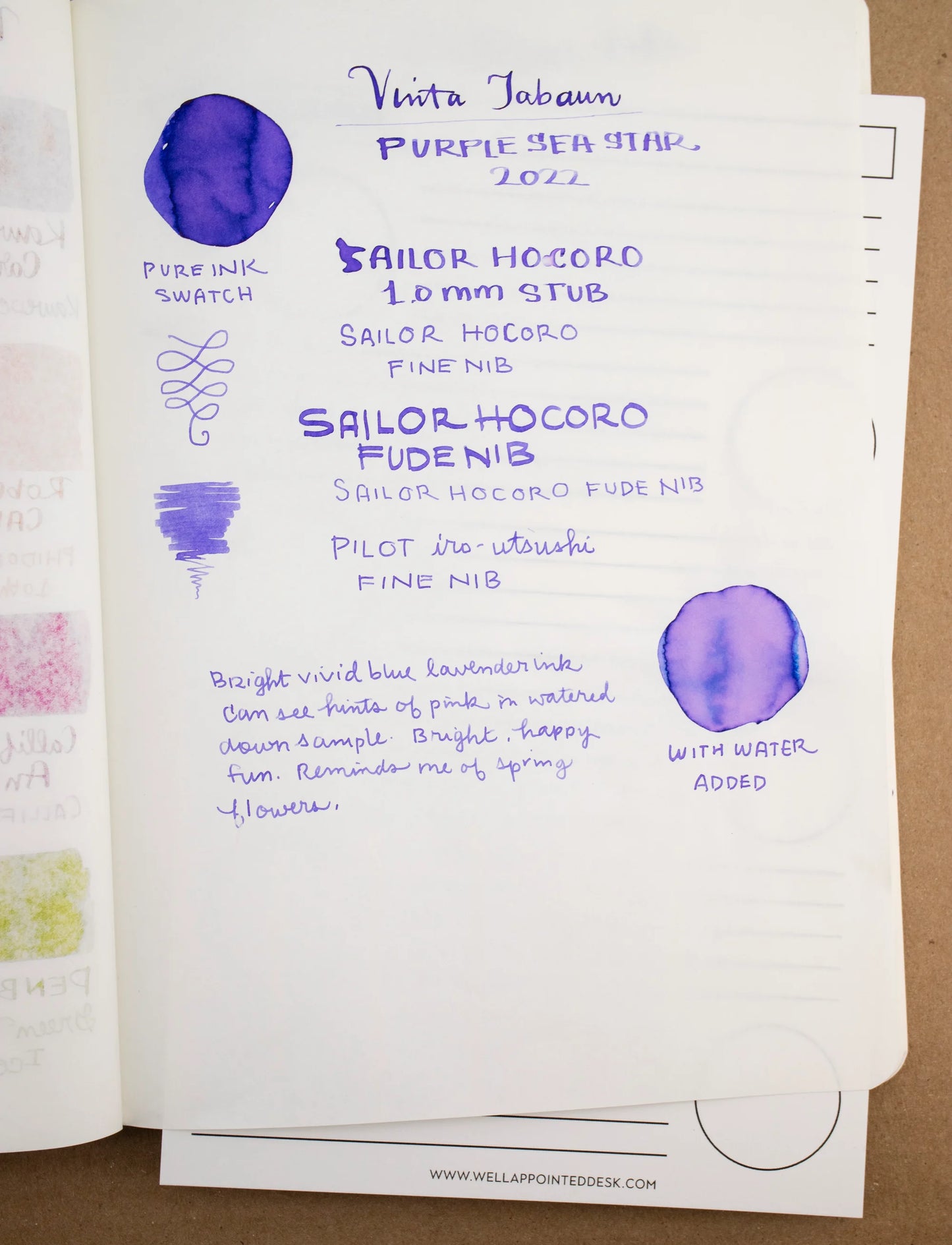 Well Appointed Desk Ink Swatch Guide Sheet Kit (6 Designs, 3 Sheets)