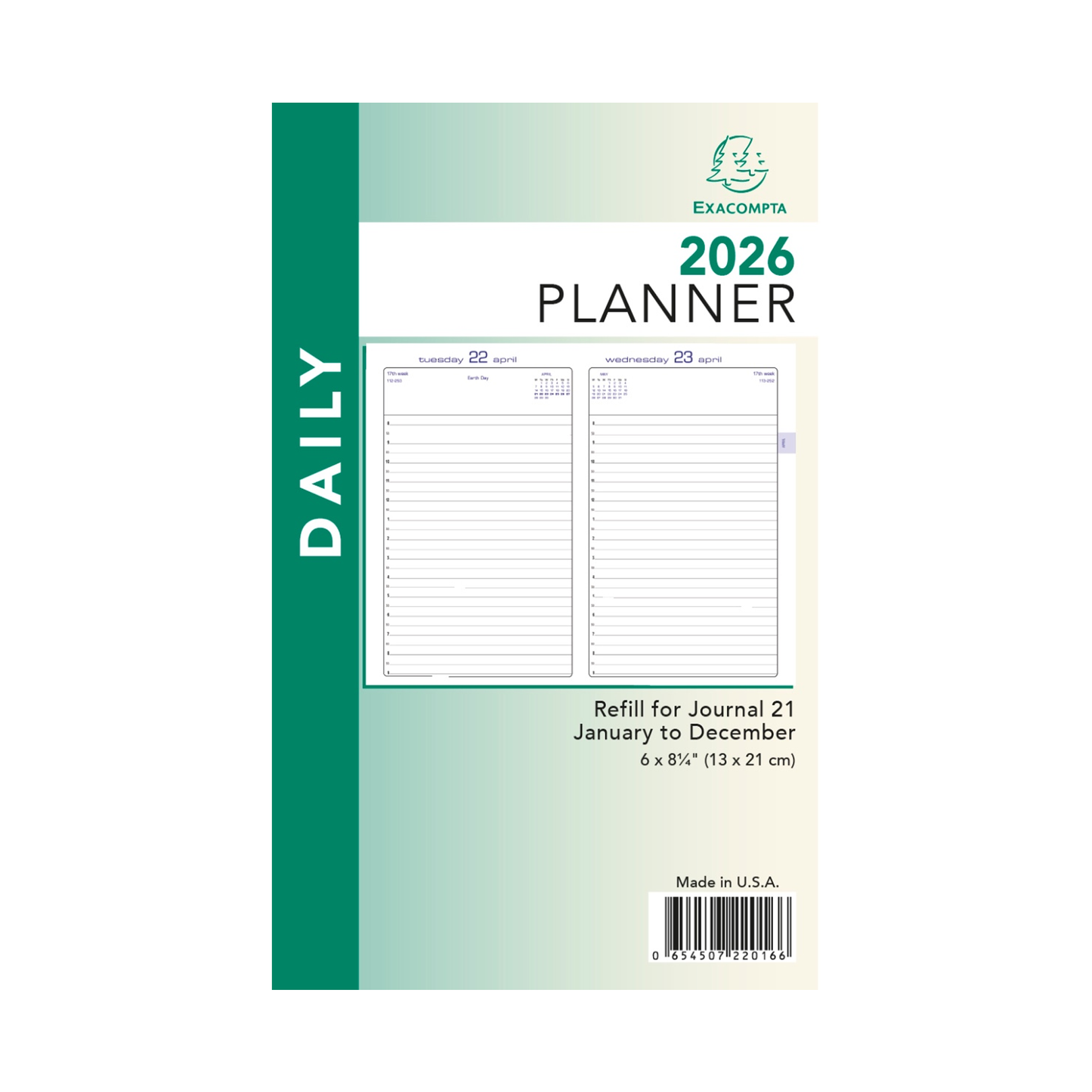 Quo Vadis 2026 Journal 21 Daily Planner Refill