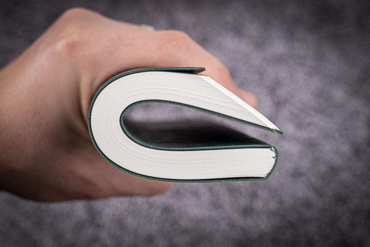 Galen Leather A6 Notebook - Crazy Horse Forest Green (Tomoe River Paper)