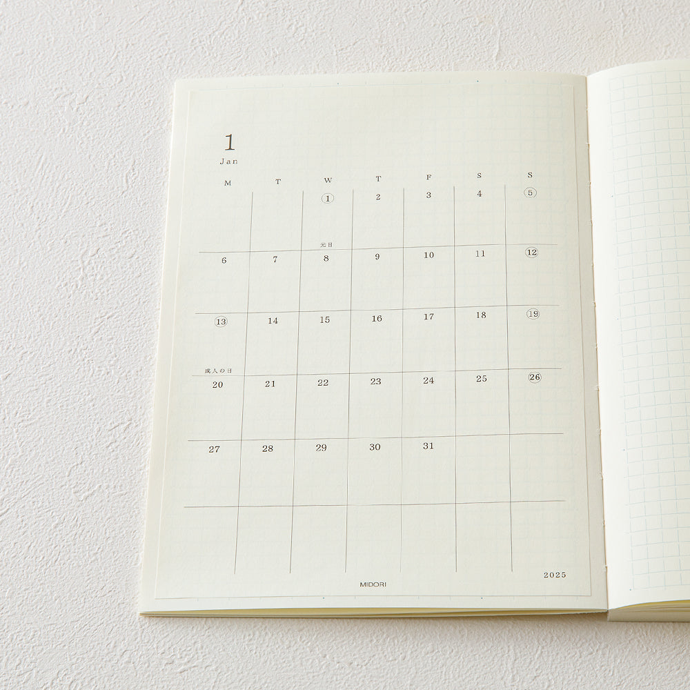 Midori 2026 Diary Sticker - L