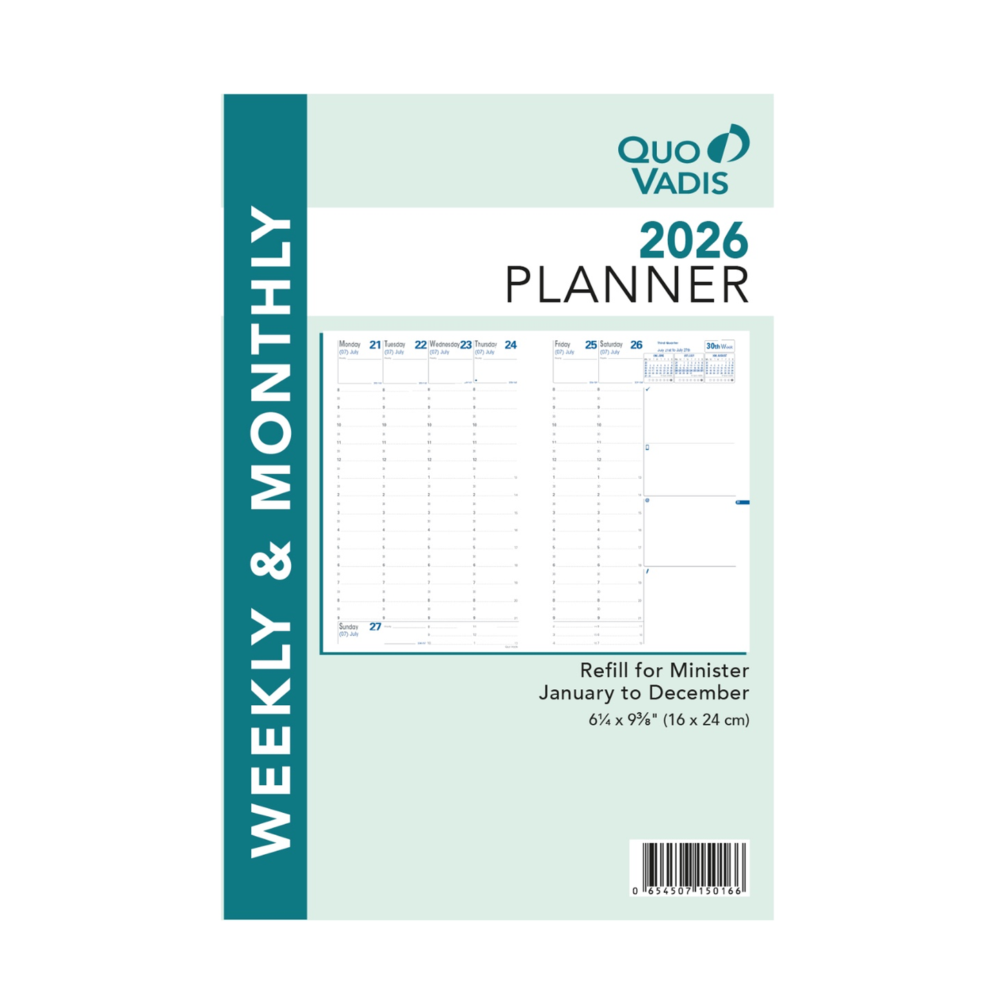 Quo Vadis 2026 Minister Planner Refill