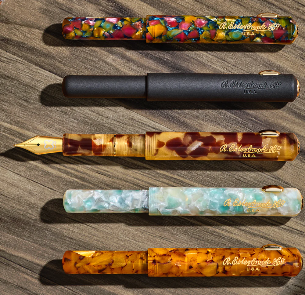 Esterbrook Niblet Fountain Pen - Black Raven with Gold Trim