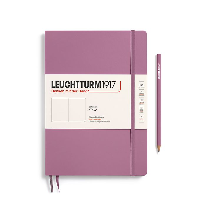 Leuchtturm1917 Composition B5 Hardcover Plain Notebook - Dusty Rose
