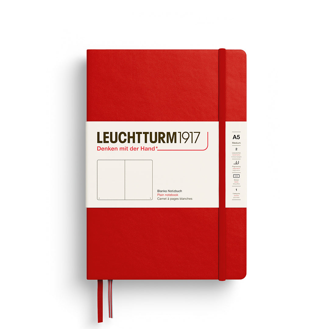 Leuchtturm1917 A5 Medium Hardcover Plain Notebook - Cherry