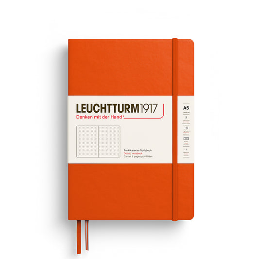 Leuchtturm1917 A5 Medium Hardcover Dotted Notebook - Pumpkin