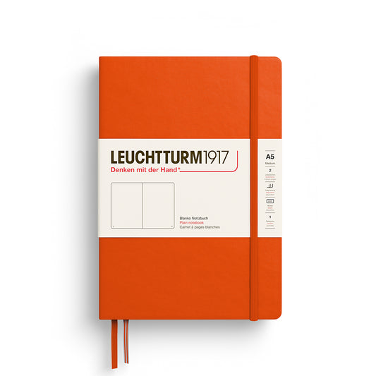 Leuchtturm1917 A5 Medium Hardcover Plain Notebook - Pumpkin