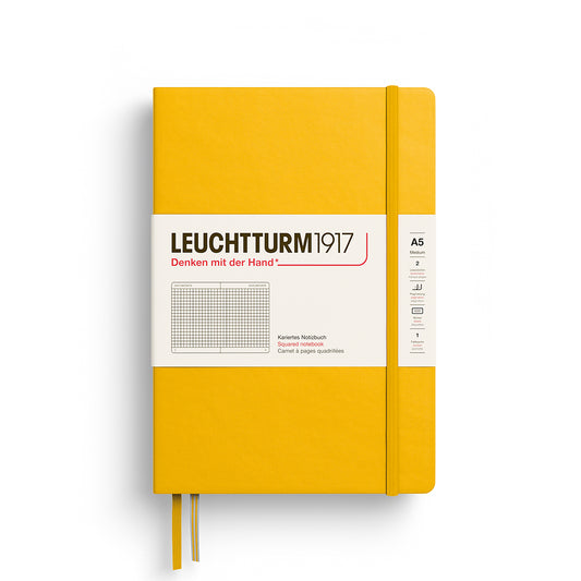 Leuchtturm1917 A5 Medium Hardcover Squared Notebook - Sunflower