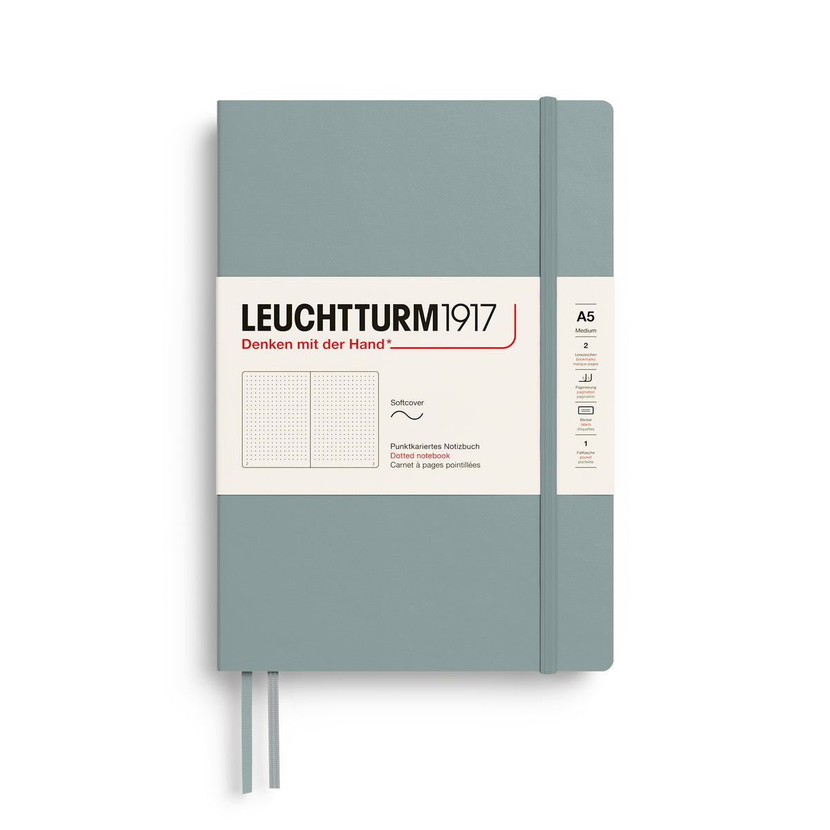 Leuchtturm1917 A5 Medium Softcover Dotted Notebook - Dove