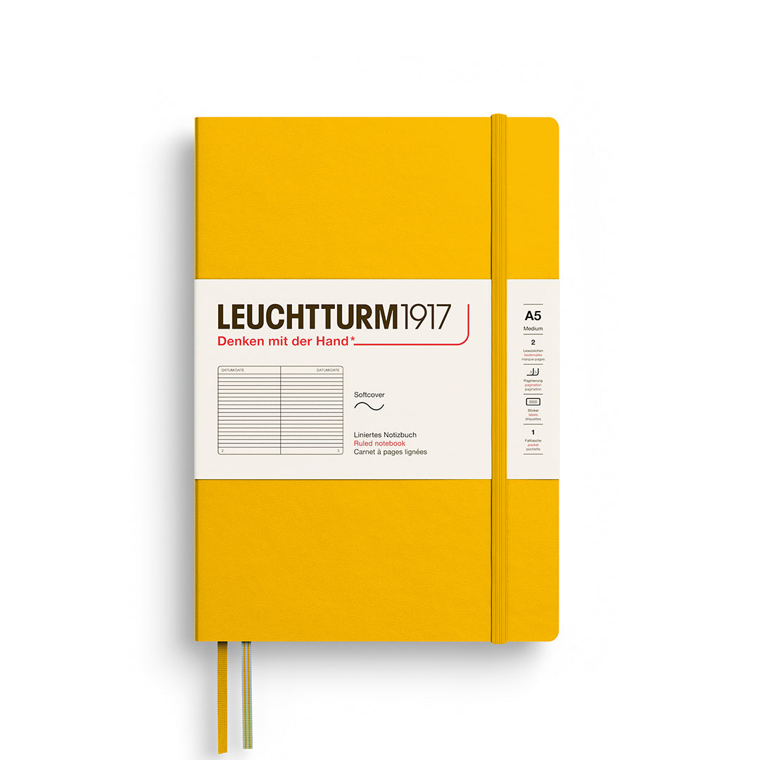 Leuchtturm1917 A5 Medium Softcover Ruled Notebook - Sunflower