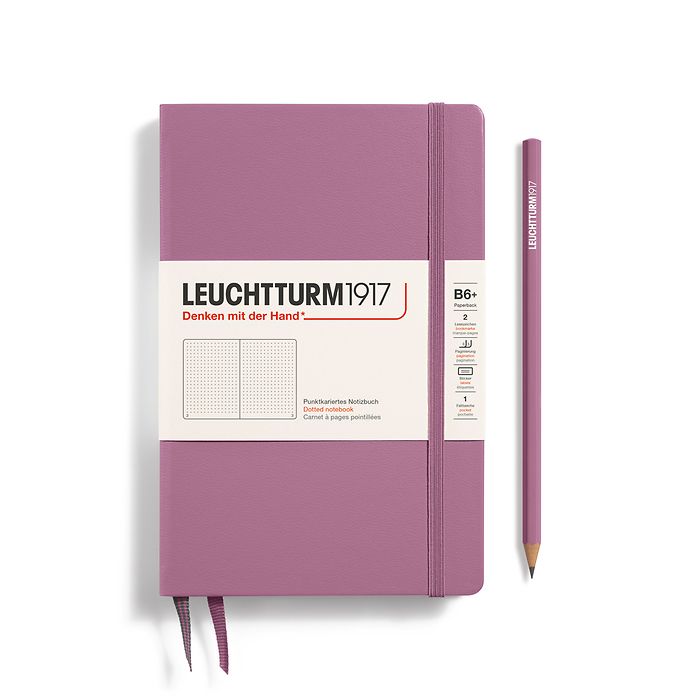Leuchtturm1917 Paperback B6+ Hardcover Dotted Notebook - Dusty Rose