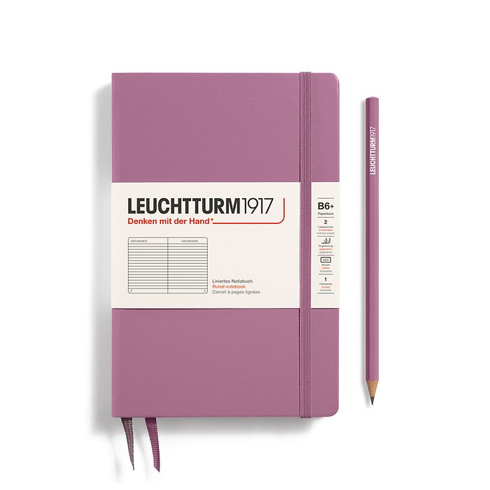 Leuchtturm1917 Paperback B6+ Hardcover Ruled Notebook - Dusty Rose