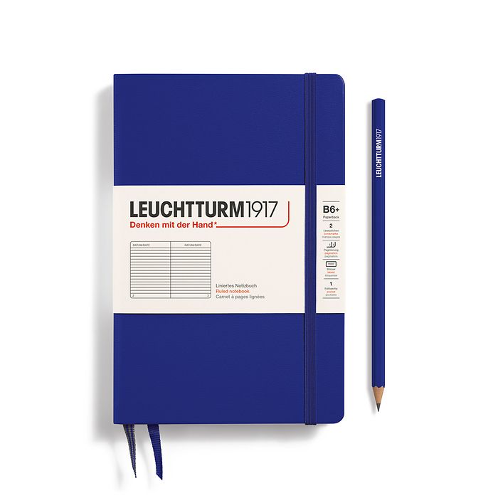 Leuchtturm1917 Paperback B6+ Hardcover Ruled Notebook - Ink