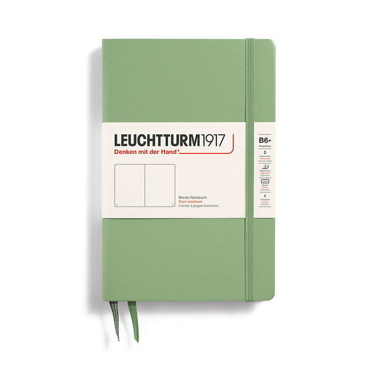 Leuchtturm1917 Paperback B6+ Hardcover Plain Notebook - Sage