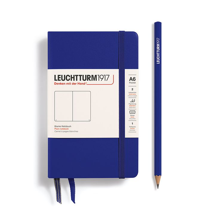 Leuchtturm1917 A6 Pocket Hardcover Plain Notebook - Ink