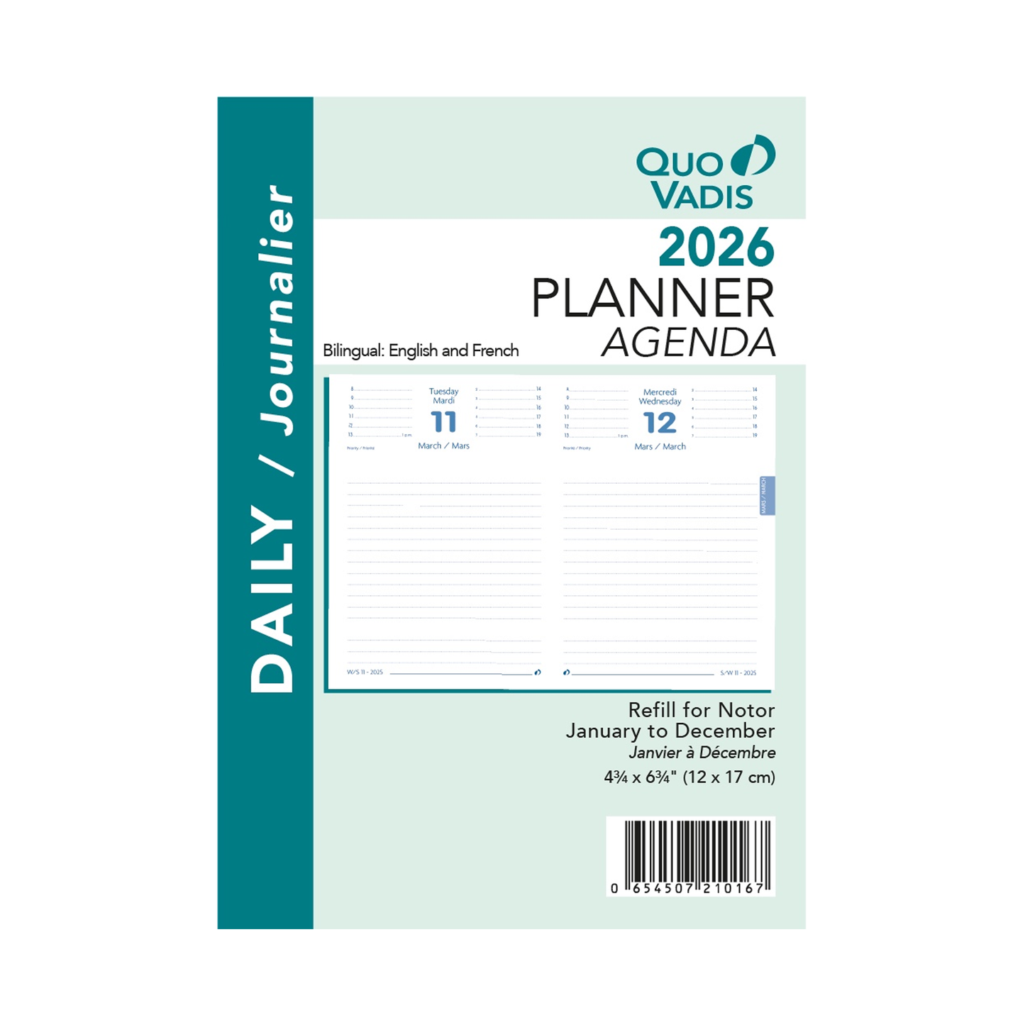 Quo Vadis 2026 Notor Planner Refill