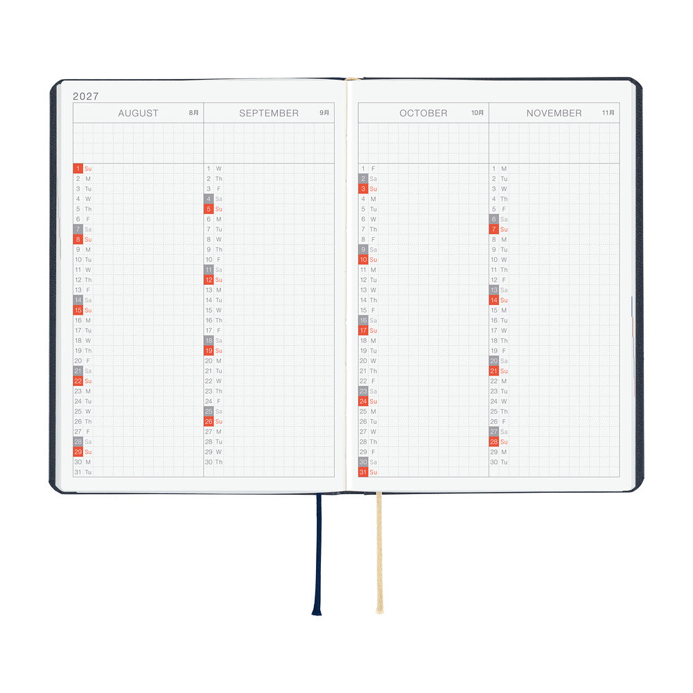 Hobonichi 2027 A6 Techo HON - Slash (Navy)