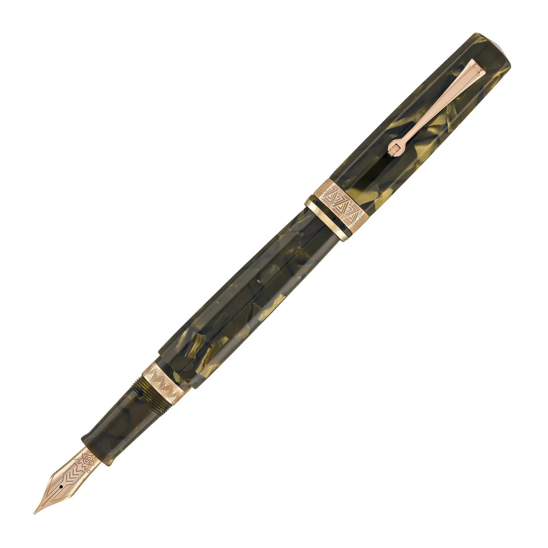 Omas Paragon 14K Fountain Pen - Saft Green with Rose Gold Trim