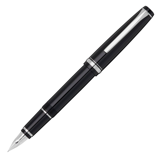 Pilot Falcon Fountain Pen - Black with Rhodium Trim