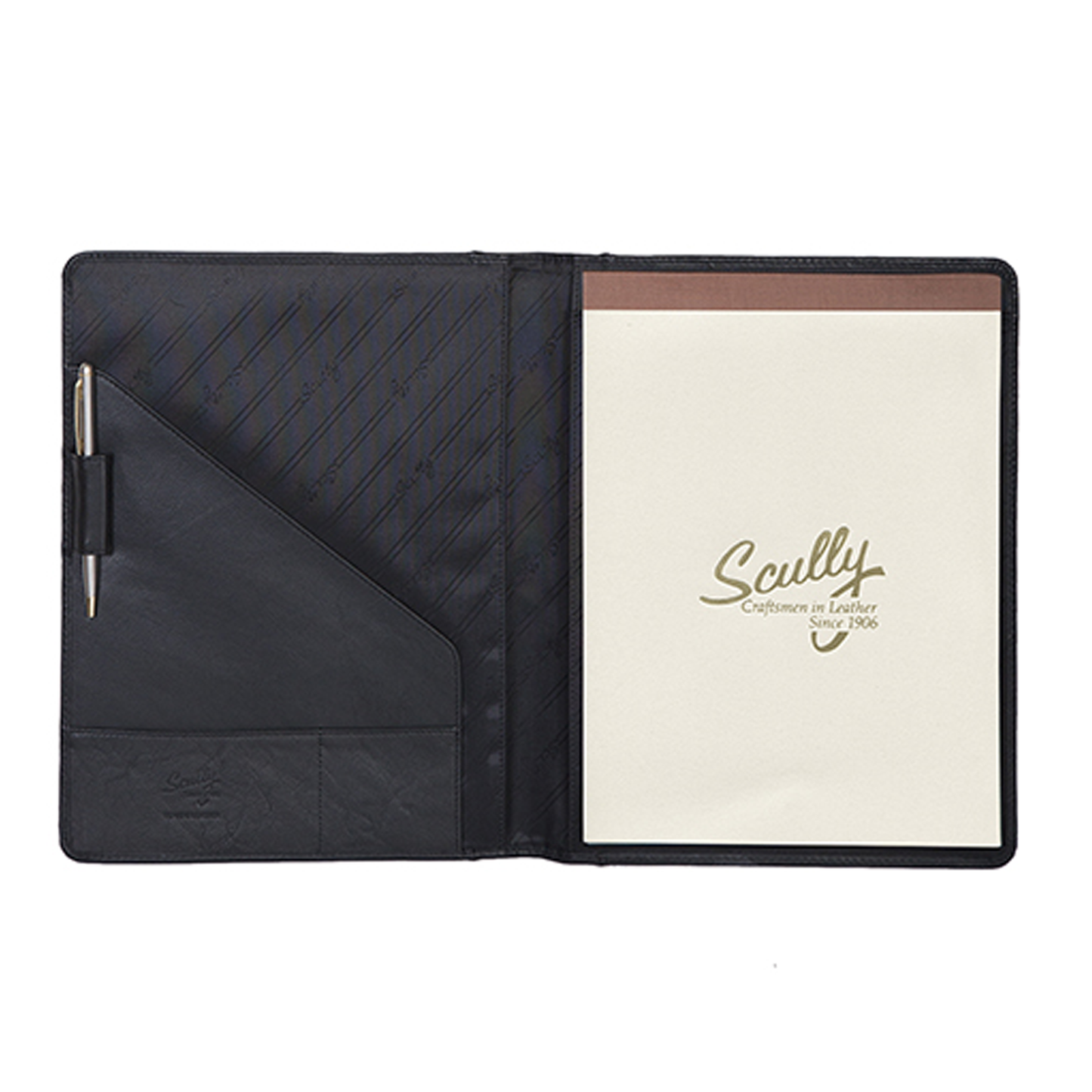 Scully 5012 Leather Pad Holder - Plonge Black