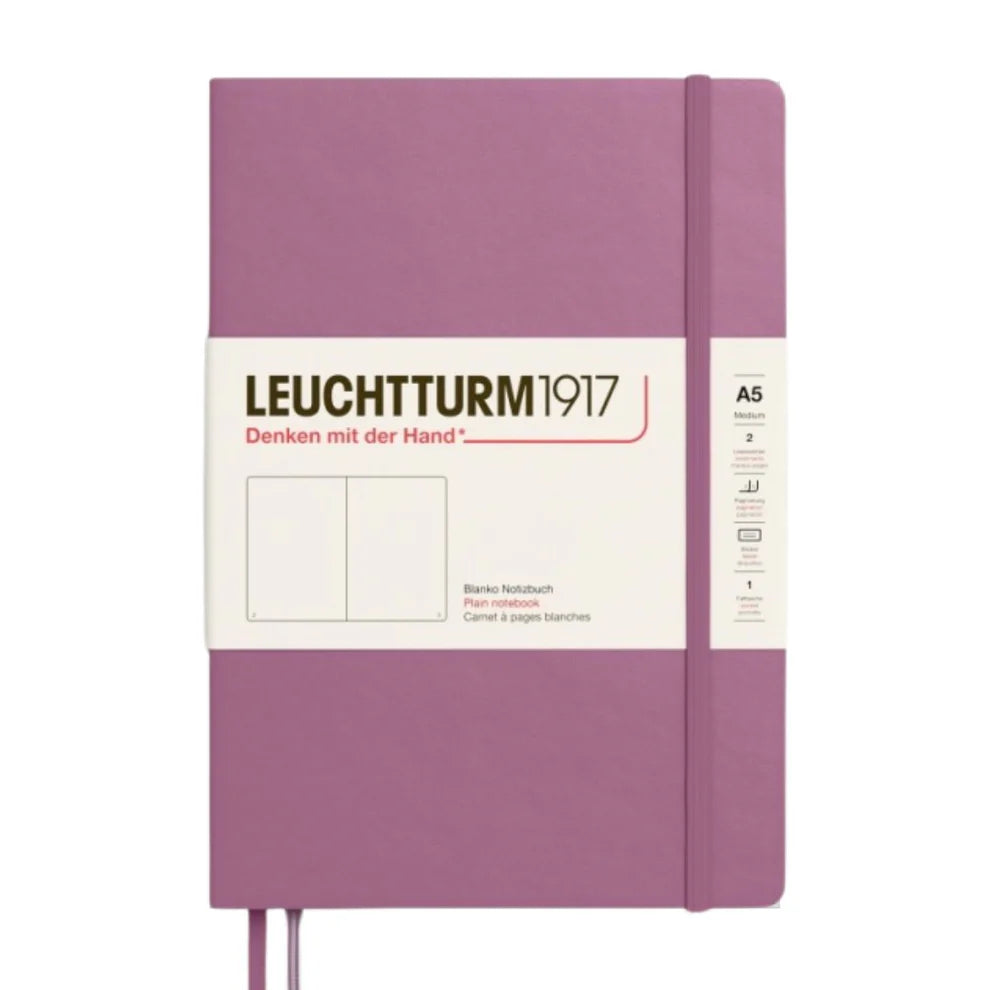 Leuchtturm1917 A5 Medium Hardcover Plain Notebook - Dusty Rose